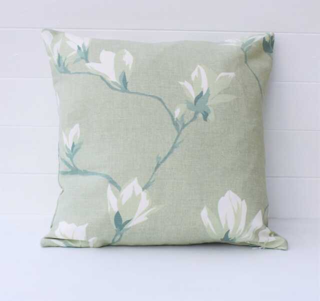 Laura Ashley Magnolia Grove Cushion Hedgerow Green/Sage On Both Sides Handmade With Zip Closure 16 - image 1