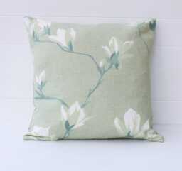 Laura Ashley Magnolia Grove Cushion Hedgerow Green/Sage On Both Sides Handmade With Zip Closure 16 - thumbnail 1