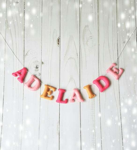 Felt Name Banner, Garland, Holiday Decor, Birthday Birthday Party Personalized Name, Hanging Banner - image 1