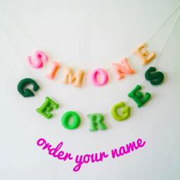 Felt Name Banner, Garland, Holiday Decor, Birthday Birthday Party Personalized Name, Hanging Banner - thumbnail 2