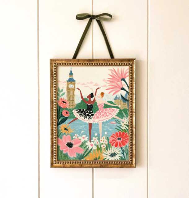 Ballerina London Nursery Art Print - Whimsical Ballet Illustration For Girls Room - image 1