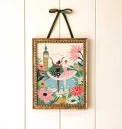 Ballerina London Nursery Art Print - Whimsical Ballet Illustration For Girls Room - thumbnail 1