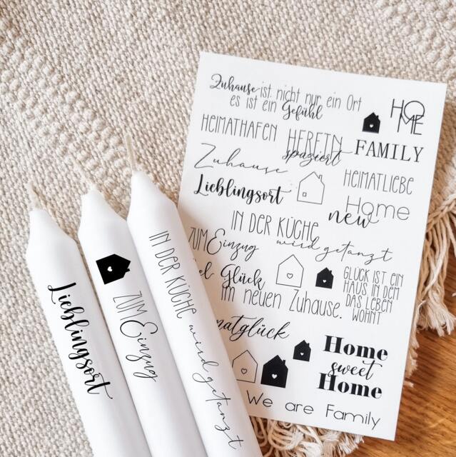 Candle Tattoos in Various Designs - Waterslide Film Decorating Candles House Building Moving - image 1