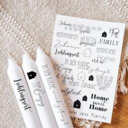 Candle Tattoos in Various Designs - Waterslide Film Decorating Candles House Building Moving - thumbnail 1