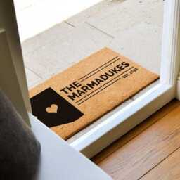 Arizona State Door Mat - Personalized Doormat Home Us Map New Gift Housewarming Gifts - thumbnail 2