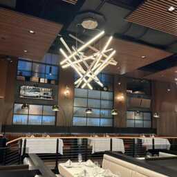 Diamond Wooden Chandelier - Large Modern Led Pendant Light Loft Ceiling Fixture - Best For Foyer Chandeliers - thumbnail 2