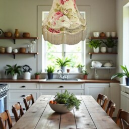 Handmade Chintz Floral Lampshade Scalloped Lampshade With Fringe - thumbnail 2