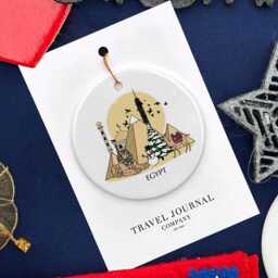 Egypt Christmas Tree Ornament Cairo Personalised Decoration Pyramids Gift Bauble Holiday - thumbnail 3