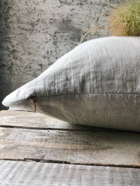 Set Of 2, 4 & 6 Rustic Linen Pillow Cases in Natural/Raw Throw Covers/Grain Sack Cases/Farmhouse Pillow/ - image 1