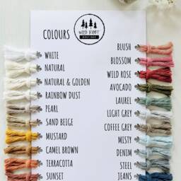 Natural Macrame Photo Holder - Display Wall Hanging Organiser Boho Tassels Picture Hanger Various Colours - thumbnail 3