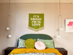 It's Friday I'm in Love Wall Hanging Wedding Banner Flag - thumbnail 1