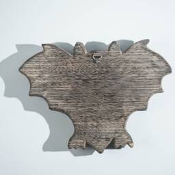 Timor Bat Wall Decor, Animal On Stand, Sculpture, Wood Carving, Statue, Traditional Art, Figurine, Gift For Dad, Memorial - thumbnail 4