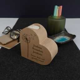 Personalised Dandelion Bereavement Candle Holder - Custom Memorial Heart Gift - thumbnail 3