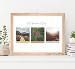 Custom Made 3 Photo Print Gift Personalised Wall Decor Keepsake Family Anniversary Wedding Optional Framing - thumbnail 1
