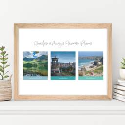 Custom Made 3 Photo Print Gift Personalised Wall Decor Keepsake Family Anniversary Wedding Optional Framing - thumbnail 3