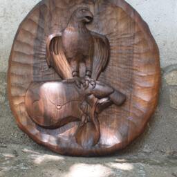 Wooden Panel, Wall Art, Woodcarving, Falconer, Costum Order, Hand Made, Falcon - thumbnail 3