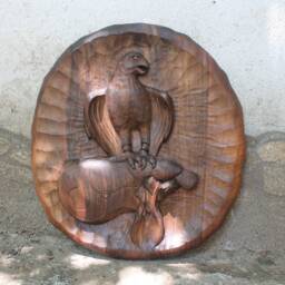 Wooden Panel, Wall Art, Woodcarving, Falconer, Costum Order, Hand Made, Falcon - thumbnail 2