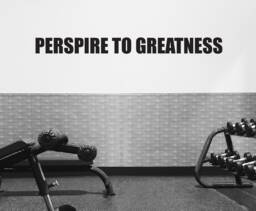 Perspire To Greatness Wall Decal, Gym Home Ideas, Fitness Garage Ideas For Gym, Sticker - thumbnail 1