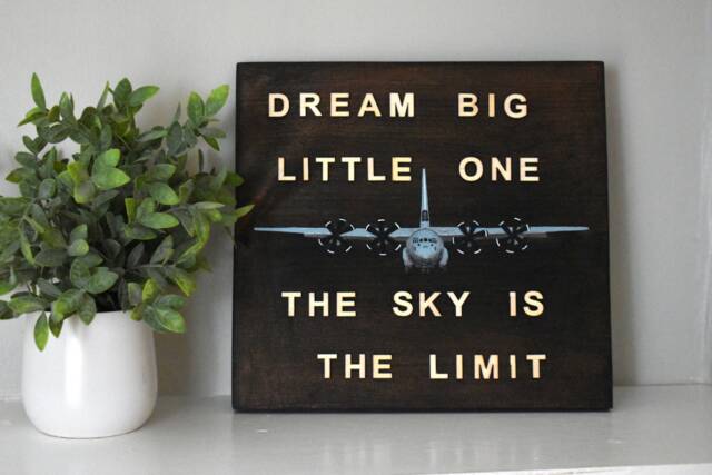 Airplane Nursery Decor Dream Big Wooden Pallet Sign - image 1