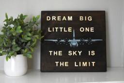 Airplane Nursery Decor Dream Big Wooden Pallet Sign - thumbnail 1