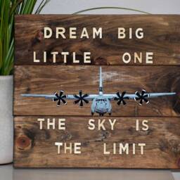 Airplane Nursery Decor Dream Big Wooden Pallet Sign - thumbnail 3