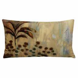 Velvet Bird Cushion Earth Tone Throw Pillow Cover, Autumnal Decor - thumbnail 3