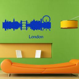 London England Great Britain City Vew Skyline Wall Sticker Vinyl Mural Decal Home House Apartment Art Decor Free Shipping L060 - thumbnail 1