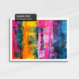 Paint Drips Contemporary Abstract Oil Painting Strokes Style Wall Art Framed Canvas Poster Print Home Kitchen Living Room Decor Gift - thumbnail 3