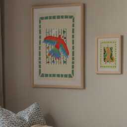 Percy Parrot Print Colorful Jungle Animal Illustration - thumbnail 2