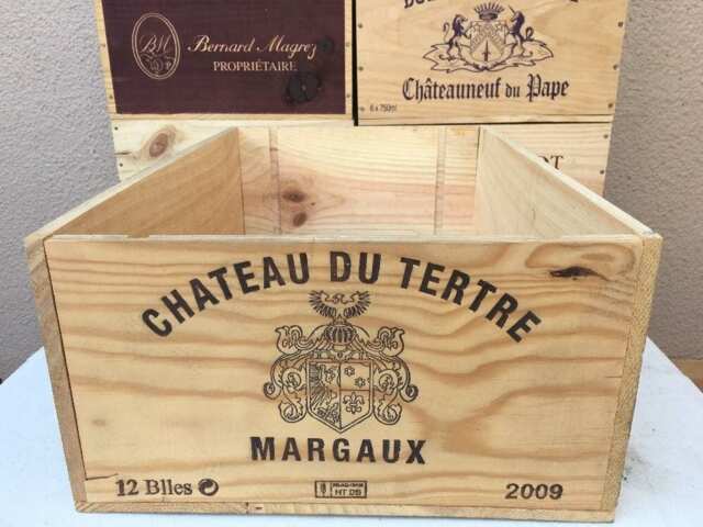 Grand Cru Margaux 12 Bottle French Wooden Wine Box - First Growth Crate Ideal For Storage Solutions Or Your Cellar Store - image 1