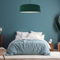 Extra Large Green Velvet Lampshade With Diffuser Ceiling Lightshade - thumbnail 2