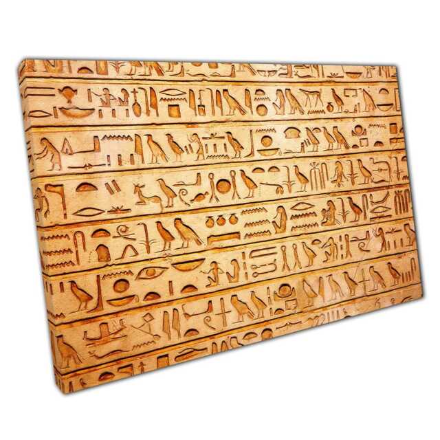 Ancient Egyptian Hieroglyphs Canvas Wall Art Stunning Print For Home, Office & Academic Decor - image 1