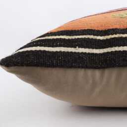 Bohemian Kilim Pillow 24'' Turkish Wool Accent Pillow - thumbnail 4