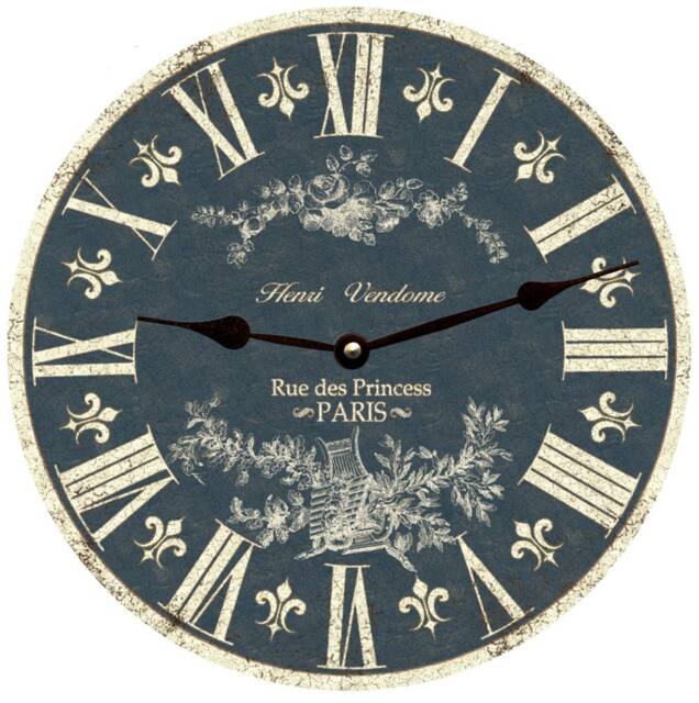 Toile Clock - Light Blue French Wall Clock - image 1