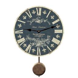 Toile Clock - Light Blue French Wall Clock - thumbnail 2