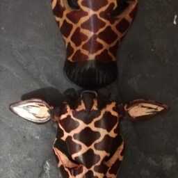 Giraffe Wooden Masks - 2 - thumbnail 2