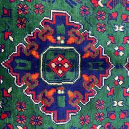 11.5x9.6 Hand-Knotted Afghan Large Wool Rug Green, Red, Blue Tribal Geometric Carpet, Livingroom Rug - thumbnail 4