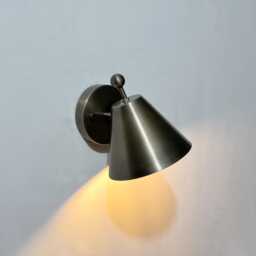 Mid-Century Style Wall Sconce Lamp, Handmade Brass Pivot - thumbnail 3
