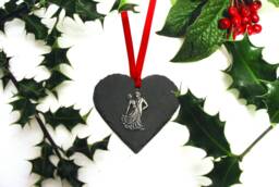 Ballroom Dancers Design Slate Heart - 2026 Christmas Decoration Dancing Gift For Dancer Ornament Festive Decor
