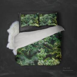 3D Tropical Leaf Bedding Set, Green Plant Doona Cover - thumbnail 3