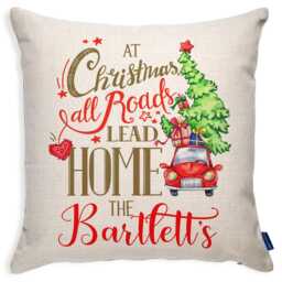 Personalised Christmas Cushion Cover Custom Throw Pillow Stocking Filler Christmassy Festive Home Decor Family Name Gift Ekcc15 - thumbnail 3