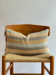 Hand Woven Natural Fiber Lumbar Pillow Cover - thumbnail 1