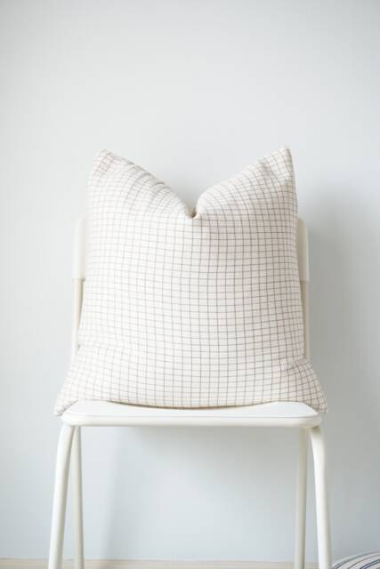 Neutral Striped Woven Pillow Cover - image 1
