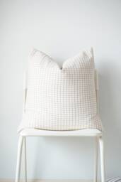 Neutral Striped Woven Pillow Cover - thumbnail 1
