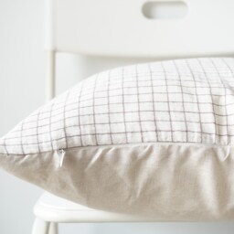 Neutral Striped Woven Pillow Cover - thumbnail 3
