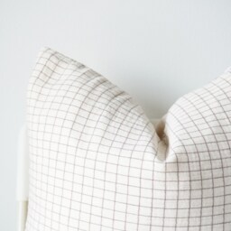 Neutral Striped Woven Pillow Cover - thumbnail 2
