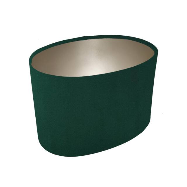Oval Green Lampshade in Velvet With A Champagne Lining - image 1