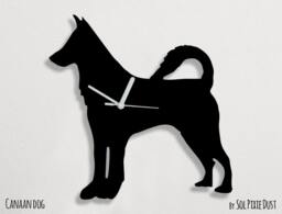 Canaan Dog - Wall Clock Silhouette
