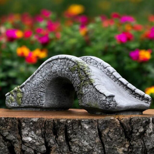 Concrete Arched Garden Bridge Statue Stone Pond Walkway Figurine Cement Outdoor Ornament Landscape Yard Decor Decorative Patio Art Piece - image 1
