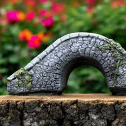 Concrete Arched Garden Bridge Statue Stone Pond Walkway Figurine Cement Outdoor Ornament Landscape Yard Decor Decorative Patio Art Piece - thumbnail 2